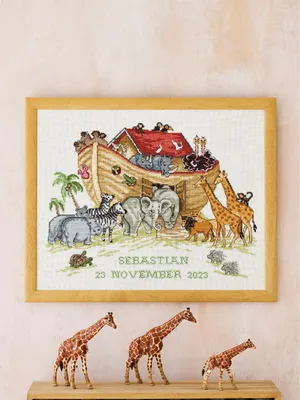 Productafbeelding van Permin kruisstikset "Noach's Ark", telpatroon, 43x34 cm