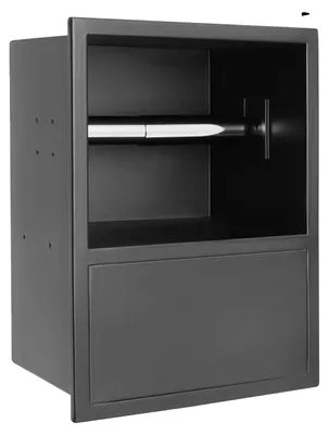 Produktbild von Toilettenpapierhalter, Einbau, Wandmontage, Langlebiges Edelstahl, schwarz