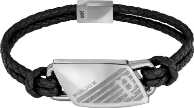 Produktbild von Police Herren Armband Lederarmband schwarz PJ26559BLS.01