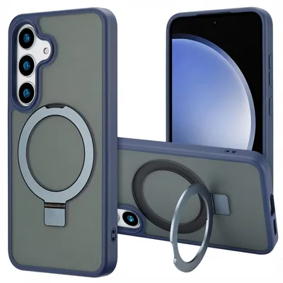 Imagen del producto de Funda con anillo y soporte con MagSafe para Samsung Galaxy S25 - Azul