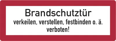 Produktbild von Dreifke® Aufkleber Feuerwehrschild, Brandschutztür verkeilen, verstellen, fes...