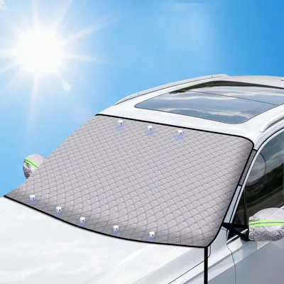 Produktbild von Autosonnenschutz 146x120 cm, 8 Magnete, faltbar, für Windschutzscheibe