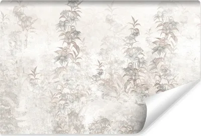 Produktbild von Muralo Selbstklebende Fototapete Für Wohnzimmer BLUMEN Blätter Beton Retro Stil Br. 300cm x Hö. 210cm