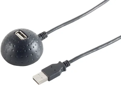 Image de Câble d'extension USB 2.0 A, noir, 1,5m