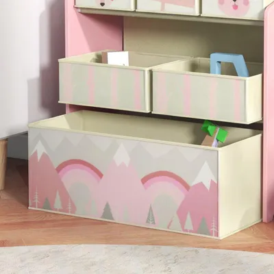 Produktbild von mit 6 Stoffboxen, niedliches Motiv, 63x30x66 cm, Rosa