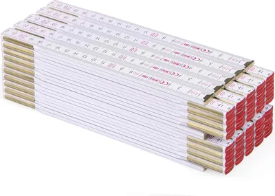 Produktbild von 10 Stk. | Metrie 2m Zollstock Profi 10 | Weiß | Stahlgelenke Gelenke