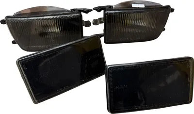 Produktbild von Frontblinker Blinker Schwarz Smoke + Kurze Blenden Links Rechts für VW Golf 3