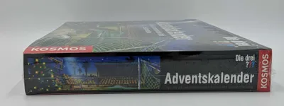The side view of a sealed advent calendar box.