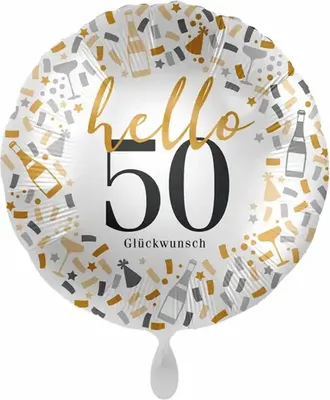 Produktbild von amscan Folienballon Hello 50 43cm