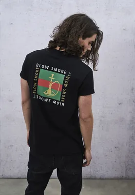 Image de T-shirt pour homme Mr. Tee, modèle "Smoke Hookah", couleur noire, taille L
