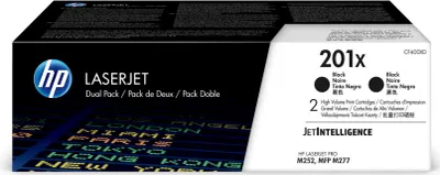 Immagine prodotto di HP 201X - Confezione da 2 - Alta resa - Nero - Originale - LaserJet - Cartuccia di toner (CF400XD)