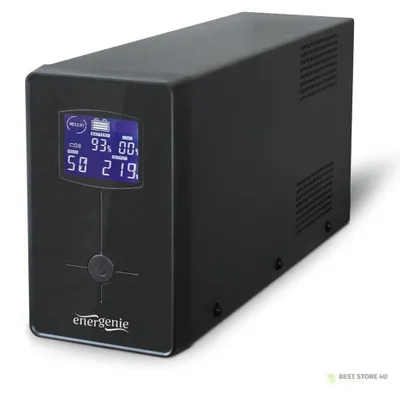 Produktbild von Energenie UPS – 3000 VA – USB and LCD Display – Black – 3 Schuko + 3 IEC Sockets