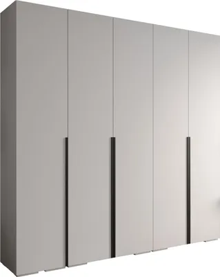 Produktbild von MEBLE KRYSPOL Inova 1 Schrank - 236,7x250x47cm - Weiß Weiß Schwarz