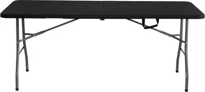 Produktbild von Klappbarer Tisch 180x74x74cm schwarz für Garten und Terrasse