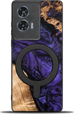 Immagine prodotto di Custodia in legno per Motorola Edge 50 Fusion, Bewood Unique Violet per MagSafe