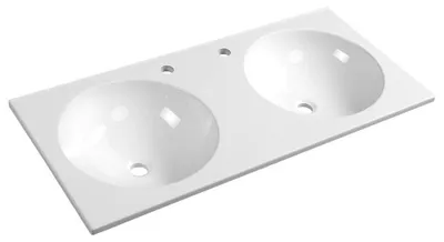 Immagine prodotto di Sapho Juno - Lavabo doppio 1000x150x470 mm, senza sfioratore, fori per rubinetteria, bianco JU100