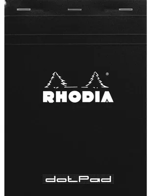 Image de Rhodia Bloc-notes A4 80 feuilles Dot Grid Noir