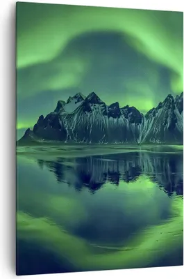 Produktbild von Bild auf Leinwand - Leinwandbild - Einteilig - Berg Gletscher Wasser - 70x100cm - Wand Bild - Wanddeko - Wandbilder - Leinwanddruck - Wanddekoration - Leinwand bilder - Wandbild - PA70x100-4012
