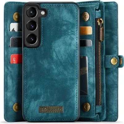 Produktbild von Samsung Galaxy S23 Hülle - CaseMe 008 2-in-1 Klapphülle & Back Cover mit Brieftasche - Blau