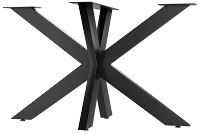 Produktbild von CLP Tischbeine Biloxi aus Stahl in Sternform schwarz Größe 120x68 cm Größe 120x68 cm