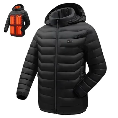 Produktbild von Heizjacke Uni, wasserabweisender beheizbarer Mantel mit zwei Temperaturstufen, für Damen & Herren, Batterie nicht im Lieferumfang enthalten