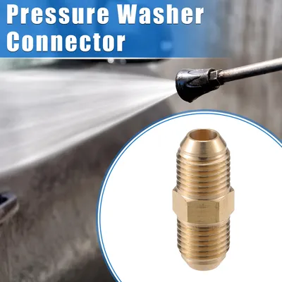 Image de Connecteur pour Nettoyeur Haute Pression, Adaptateur Mâle en Laiton M14x1.5 pour Connecteur de Tuyau Universel pour Nettoyeur Haute Pression, Couleur Cuivre en Laiton