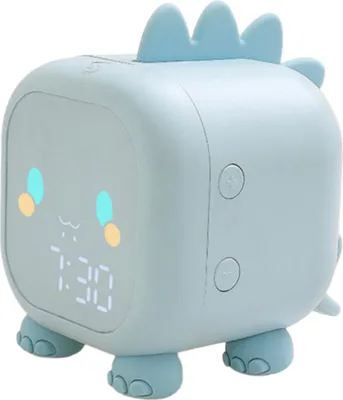 Produktbild von TechKidz, Animierter Wecker mit Hintergrundbeleuchtung Modell Mein kleiner Dino, Blau