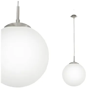 A close-up and a full shot of a pendant light.