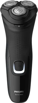 Produktbild von Philips 1000 series Shaver series 1000 S1232/41 Elektr. Trockenrasierer, Series 1000, Rotationstrasierer, Schwarz, PowerCut blade system, Tasten, Ladend, Replace every 2 yrs with SH30