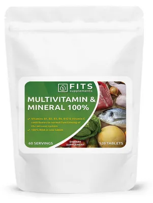 Obrázok produktu pre Multivitamín a minerály 100 % – 120 tabliet