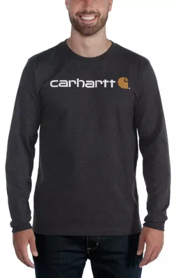 Produktbild von Carhartt 104107 Dearborn Relaxed LS Logo T-Shirt  Carbon Heather S