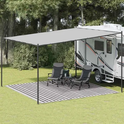 Obrázok produktu pre vidaXL Koberec stanový antracitový a biely 400x400 cm HDPE