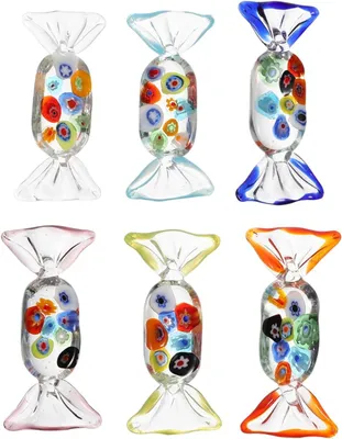 Productafbeelding van 6pcs Candy Glass Ornaments Office And Home Decorations Lifelike Crafts for Home Decoration