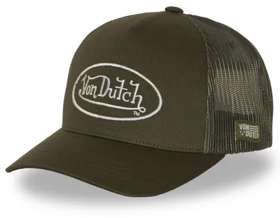 Produktbild von Von Dutch Trucker Mesh Snapback Cap - OVAL PATCH oliv