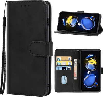 Produktbild von König Design Hülle kompatibel mit Xiaomi Redmi Note11T Pro+ 5G Kunstleder Handyhülle - Handy Case Schwarz