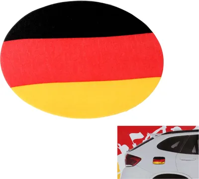 Produktbild von Fan-Artikel Tankdeckel-Bezug in Universalgröße für PKW, in den Farben der Deutschland-Flagge schwarz-rot-gold, wiederverwendbar