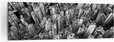 Produktbild von Bild auf Leinwand - Leinwandbild - Einteilig - Wolkenkratzer mit Berge - 160x50cm - Wand Bild - Wanddeko - Wandbilder - Leinwanddruck - Bilder - Wanddekoration - Leinwand bilder - AB160x50-4453