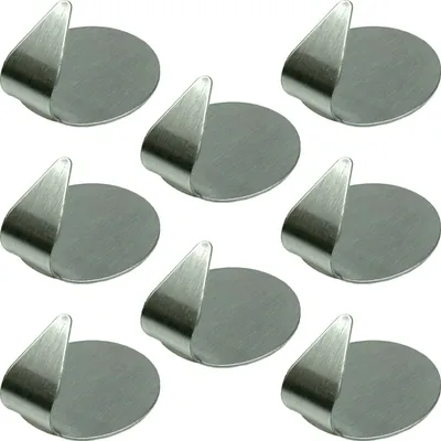 Produktbild von 8x Kleiderhaken Edelstahl Selbstklebend Rund Garderobenhaken Wandhaken Garderobe