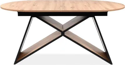 Produktbild von CALICOSY - Esstisch ausziehbar von 160 auf 200 cm, Nachbildung Eiche handwerklich und schwarz - TILIA