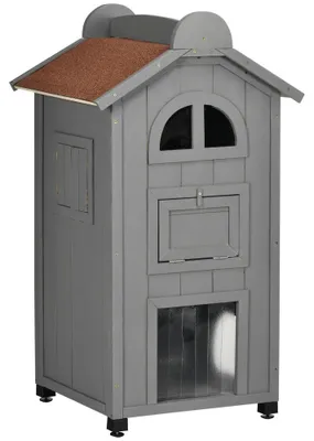 Produktbild von Katzenhaus - Katzengehege - Katzenkorb - Katzenbett - Katzenhaus - Multifunktional - Polyesterfaser - Grau