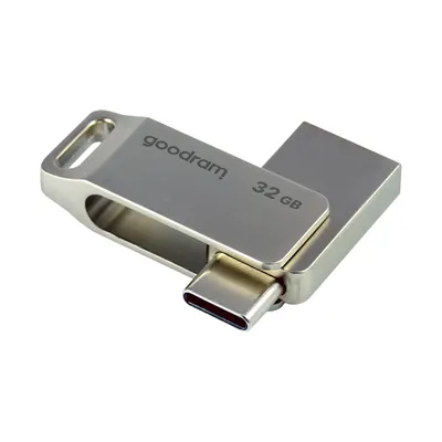 Zdjęcie produktu dla Goodram ODA3, 32 GB, USB Type-A / USB Type-C, 3.2 Gen 1 (3.1 Gen 1), 60 MB/s, Obrotowy, Srebrny