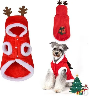 Produktbild von Famanu Hundekostüm Weihnachtsmann - Rotes Design, Warm und Bequem