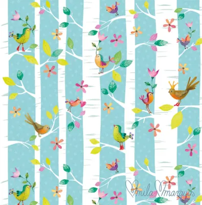 Immagine prodotto di PPD Birds Twitters Servietten, 20 Stück, Tischservietten, Tissue, Bunt, 33 x 33 cm, 1331958