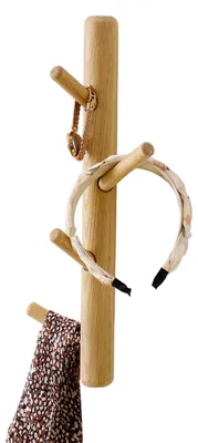 Immagine prodotto di Appendiabiti in legno di quercia con 4 ganci per giacche e borse
