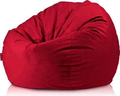 Produktbild von Ecopuf Sakwa, Pouf Sesselsack Größe M, Sitzsack Sessel Innensessel, 90x50cm, Rot A12