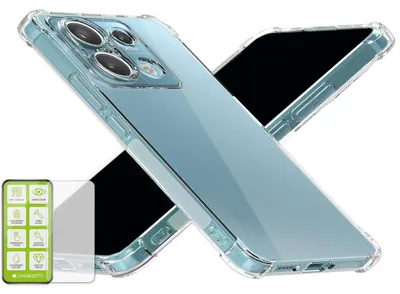 Immagine prodotto di Per Xiaomi Poco M6 Pro 4G / Redmi Note 13 Pro 4G Custodia protettiva in TPU trasparente + vetro H9 da 0,26 mm