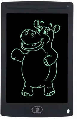Image de CHPN - Tablette graphique - Tableau d'écriture - Tablette de dessin pour enfants - 8,5 pouces - Apprentissage de l'écriture - Dessin sur tablette - Noir - Avec stylet - Universelle - Fonctionne sur piles