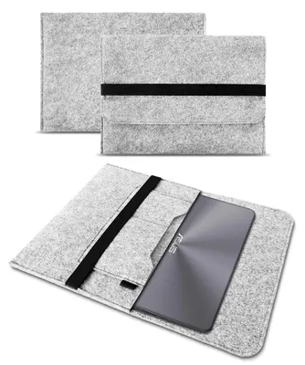 Produktbild von Asus ZenBook Flip S 13,3 Zoll Tasche Hülle Filz Case Sleeve Cover SchutzhülleNotebook Sleeve Farbe:Hell Grau