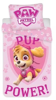Image de Paw Patrol Pup Power ensemble literie enfant, préscolaire 100×135cm, 40×60 cm