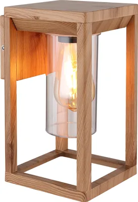 Produktbild von Globo Lighting|Außenleuchte Aluminium Druckguss holzoptik matt, 1x E27 LED